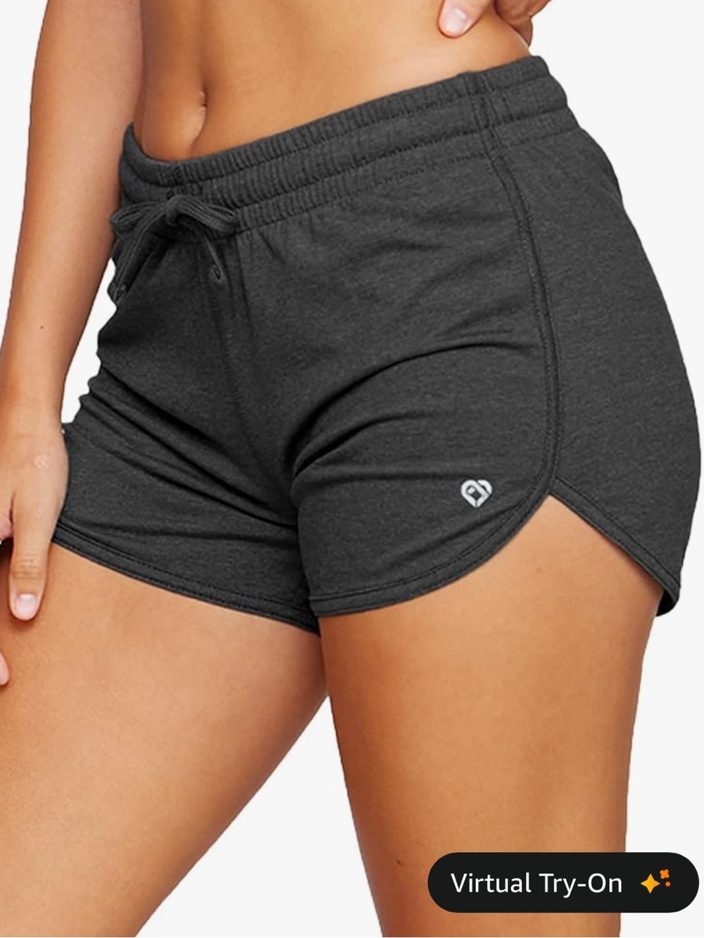 Colosseum Simone Women’s Drawstring Black Charcoal Active Shorts